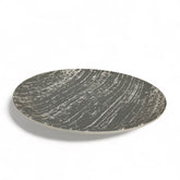 Platos de melamina color gris marmoleado 25x15cm
